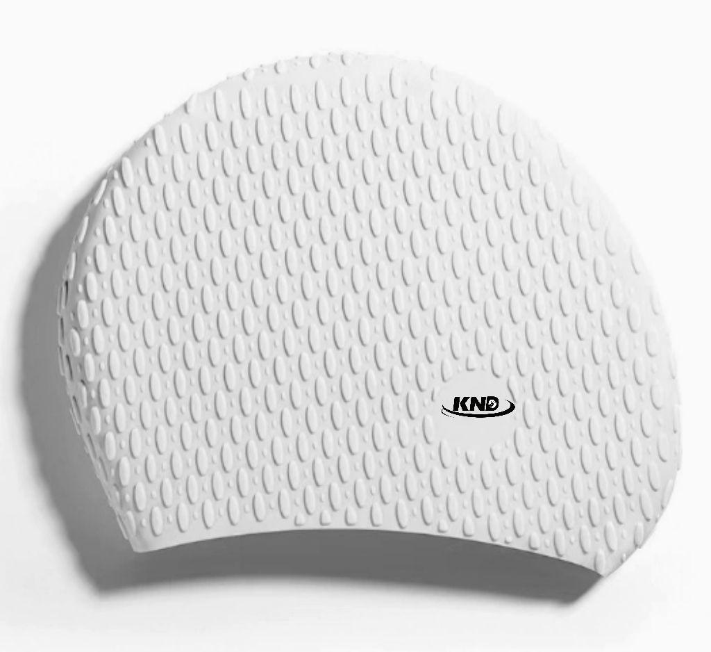 Extra Large Waterproof Silicone Swimming Cap with Ear Protection - Solid Color, Edgeless Design, Comfortable Fit