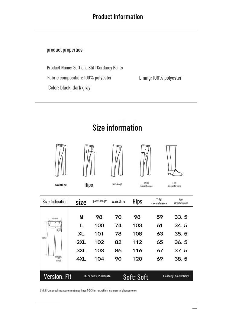 PLAYBOY Men's Corduroy Straight-Leg Casual Pants