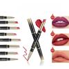 Double-headed Red Lip Liner Pen In One  Matte Finish Waterproof  Non-fading  and Non-stick To Cup Rim Red Makeup