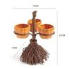 Resin Broom Pumpkin Snack Bowl Stand Holder Halloween Party Supplies For Serving Snacks Salad