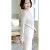 Shiz Madam Women Cream Fleece Half Turtleneck 4060
