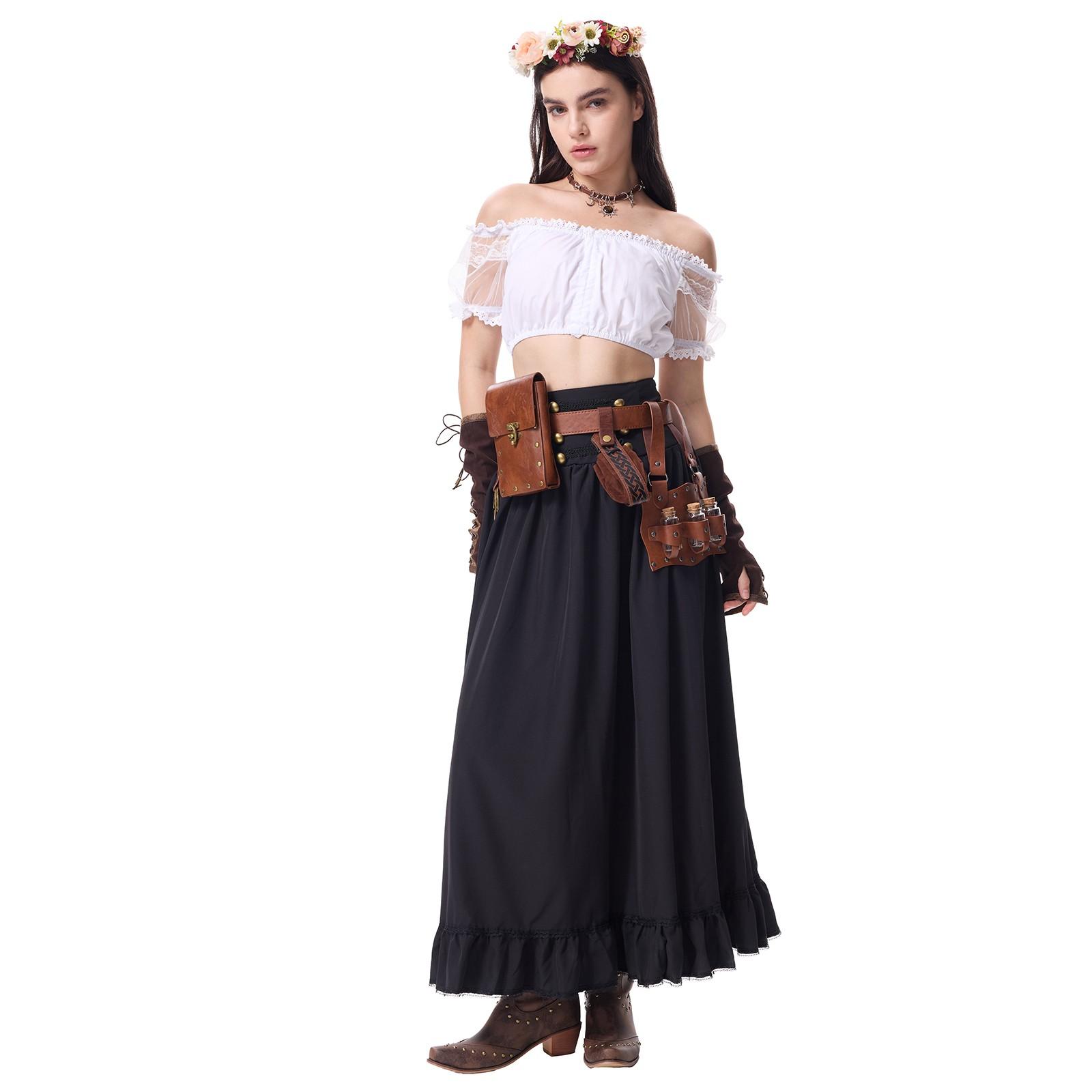 

Women s Themed Party Activity Costume Set Daily Special Outfit L чёрный