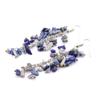Tiktok Live Stream Supply Natural Crystal Stone Earrings, Pure Handmade Gravel Tassel Long Earrings Manufacturer E75