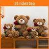 Bear Doll Teddy Plush Toy With Roses Decorate For Birthday Presents And Collect