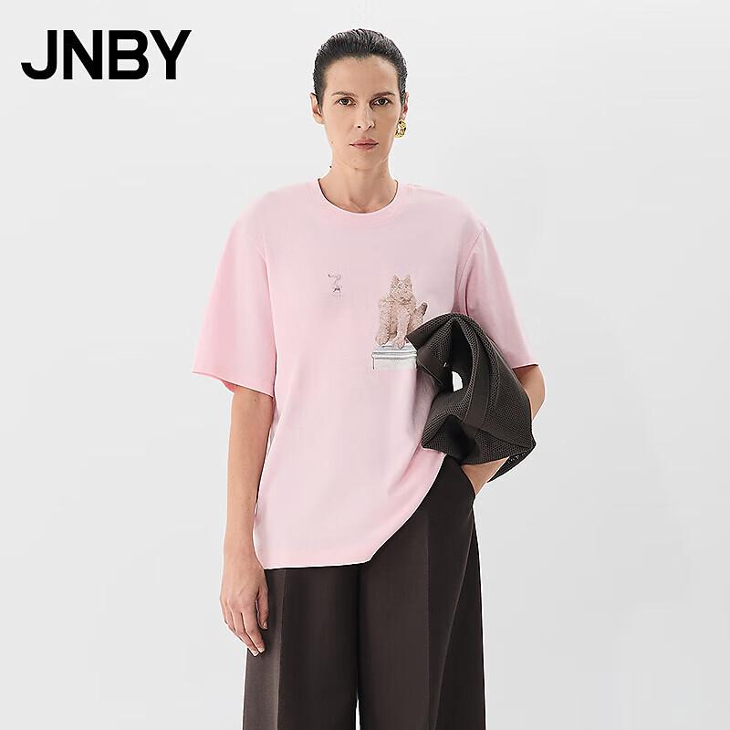 JNBY 2025 Summer Loose Fit Round Neck T-Shirt L