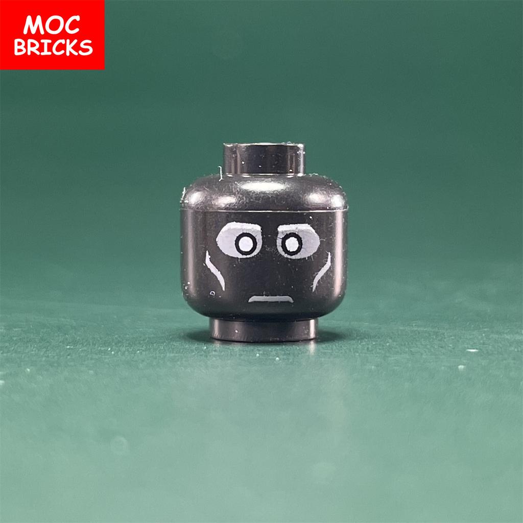 10 Stück MOC Steine Jungen und Mädchen Gesichtsausdruck Figur Kopf Pädagogische Bausteine Spielzeug für Kinder Geschenk