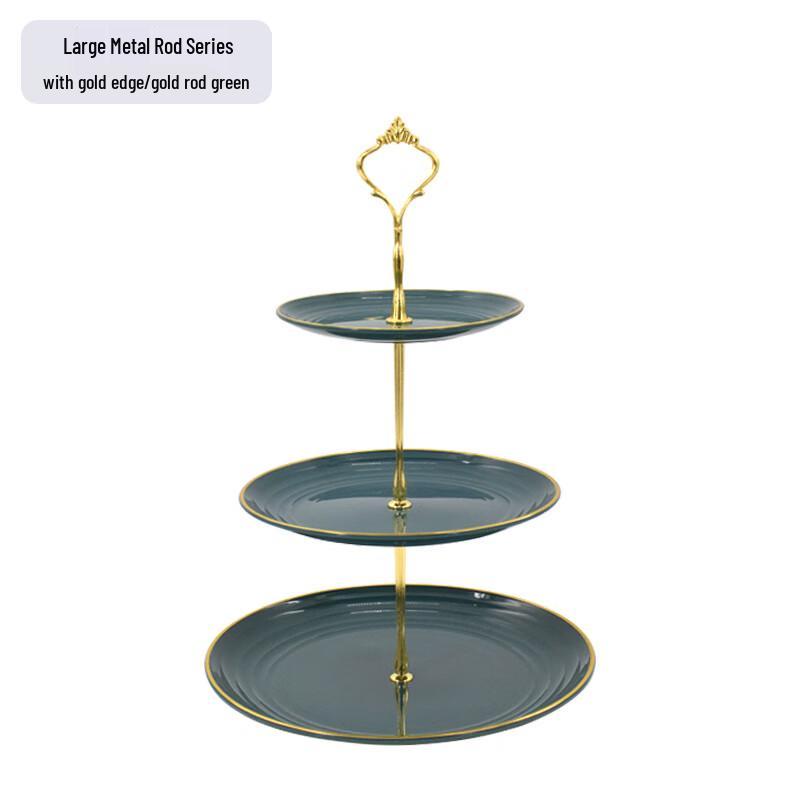 Jiante Rotatable 3-Tier Metal Fruit Plate