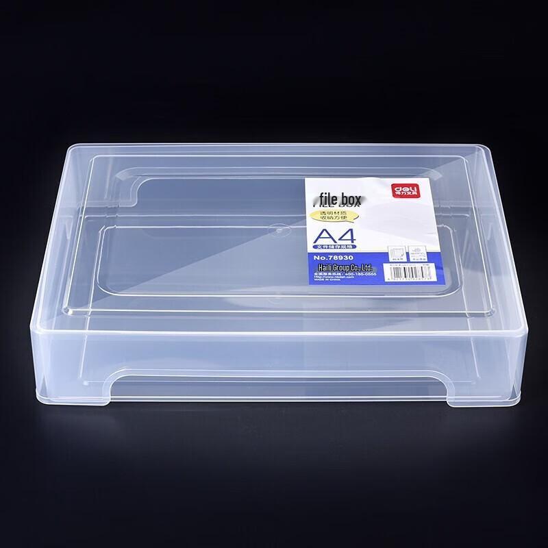 Deli A4 Transparent File Box, 3-Pack
