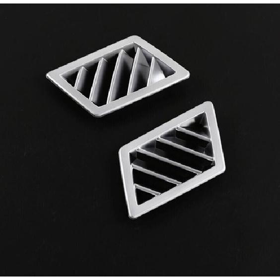 Fit For BMW X3 2006-2010 Matte Silver Dashboard Upper Air Outlet Vent Trim 2PCS