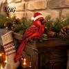 Holiday Gift for Home Wooden Bird Door Topper, Cute Christmas Corner Statue, Woodland Animal Frame Decorative Trim Art Sign Winter Wall Window Decor,