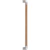 TRUSCO Round 35mm Diameter X Silver Light I-Shaped Handrail, 600mm, Oak, HBIR600-SO