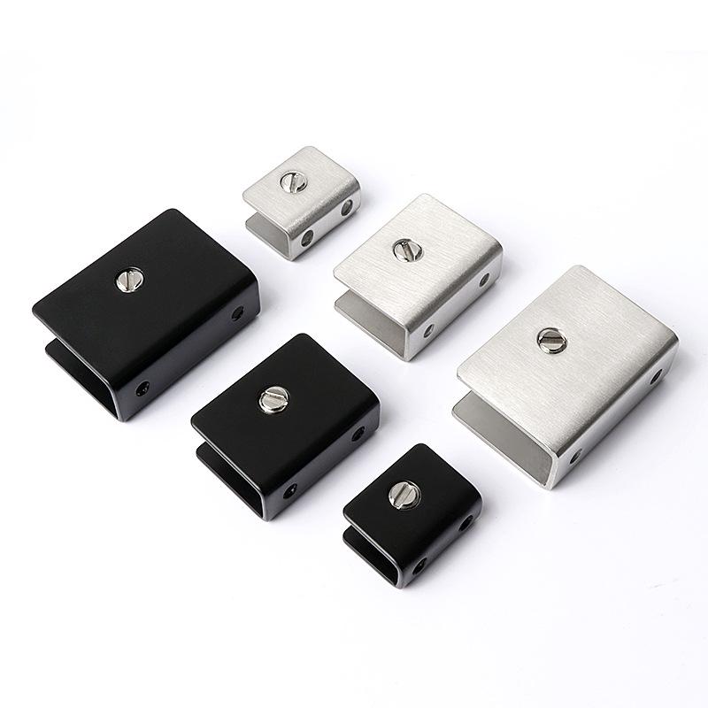 Stainless Steel Semicircular Square Glass Clamp Shelf Bracket