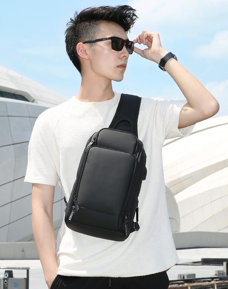 Crossbody Bag For Usb Charging Men Shoulder Sports High-Quality Messenger Male Waterproof Short Trip Chest Bag Pack Backpacks