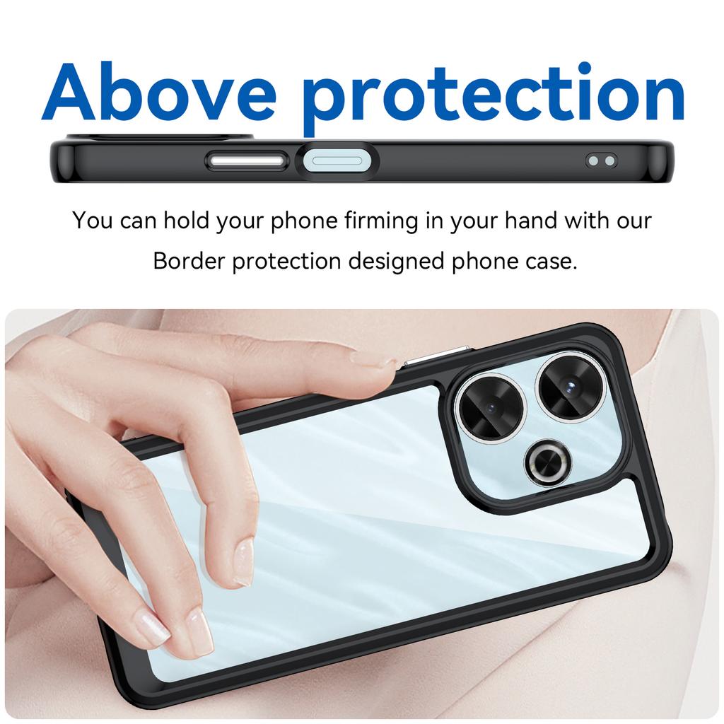 For Xiaomi Redmi 13 5G/13 4G/Note 13R 5G/Poco M6 4G Case TPU+Acrylic Anti-Drop Phone Cover