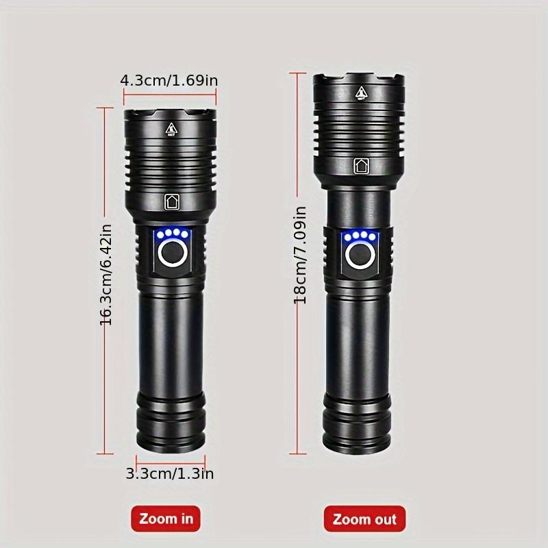 Ultra High Power XHP160 Rechargeable LED Flashlights, Outdoor High Power LED Lantern, 18650/26650 Battery Hand Torch 5 Modes 16-Cores XHP160 Lamp