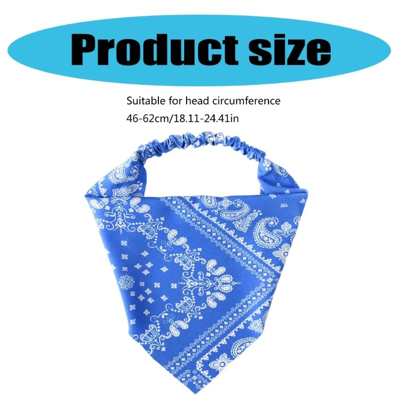 Elegant Headbands Vintage Bandana Flower Print Headpieces Elastic Hair Accessories Women's Fashion Headbands