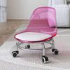 Acrylic Low Stool Universal Wheel Shoe Changing Stool Backrest Stool  Changing Shoes Use