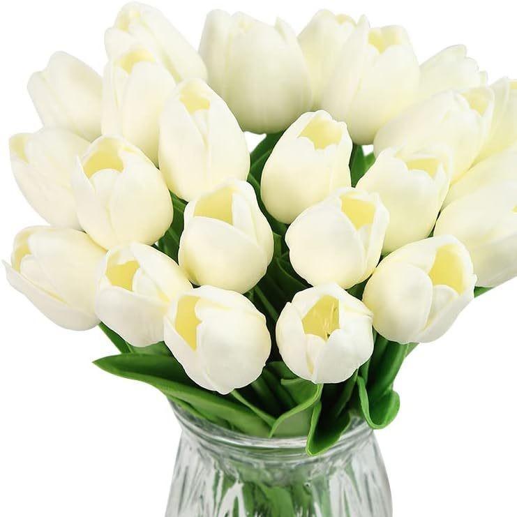 

ПУ Мини Тюльпан Искусственный Цветок Искусственный Цветок Европейский Стиль Свадьба Домашнее Украшение Реквизит Имитация Растения молочный белый