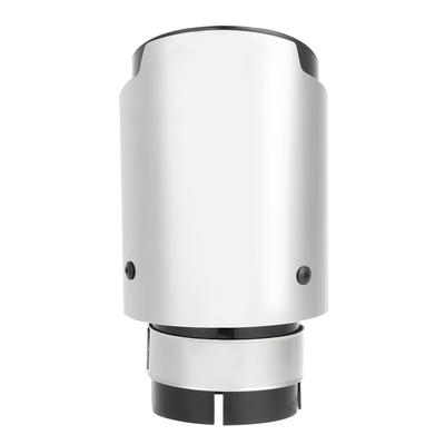 Stainless Steel Universal Car Modified Exhaust Tip Muffler Pipe Rear Tail Throat(Black Silver )