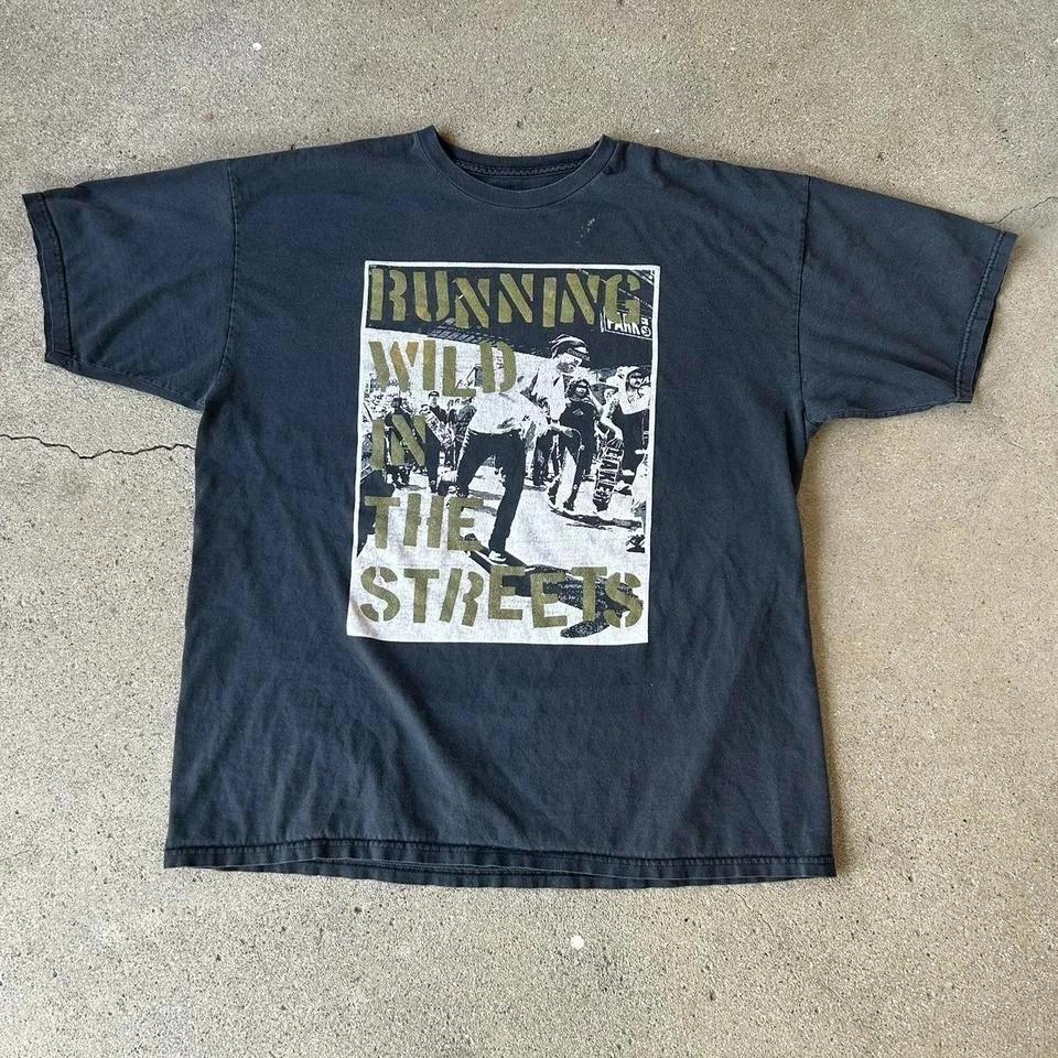 Y2K emerica скейтбординг бег по улицам графический скейтерская футболка L