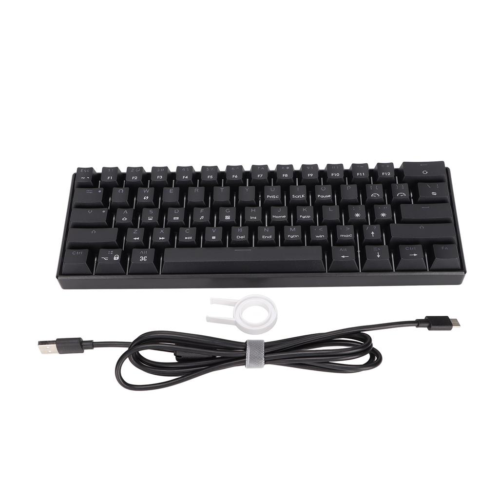 Mechanical Keyboard 61 Keys Color Mixing Ergonomic Design Quick Response Type C Wired