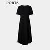 PORTS Women's Short-Sleeve A-Line Midi Dress