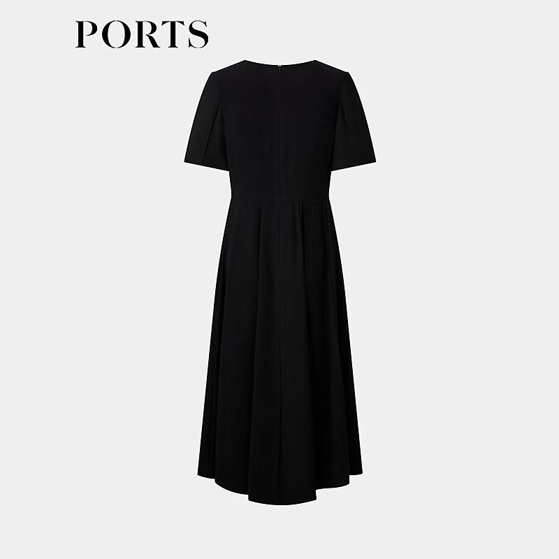PORTS Women's Short-Sleeve A-Line Midi Dress