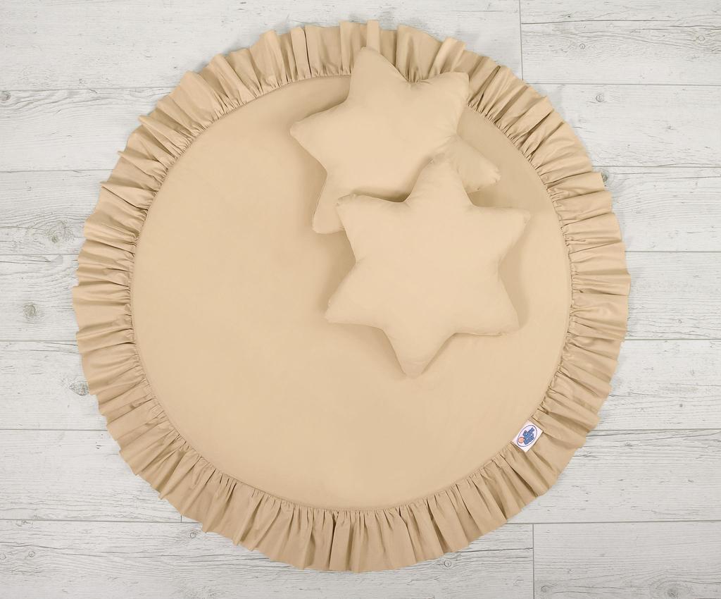 Play mat with ruffles - beige