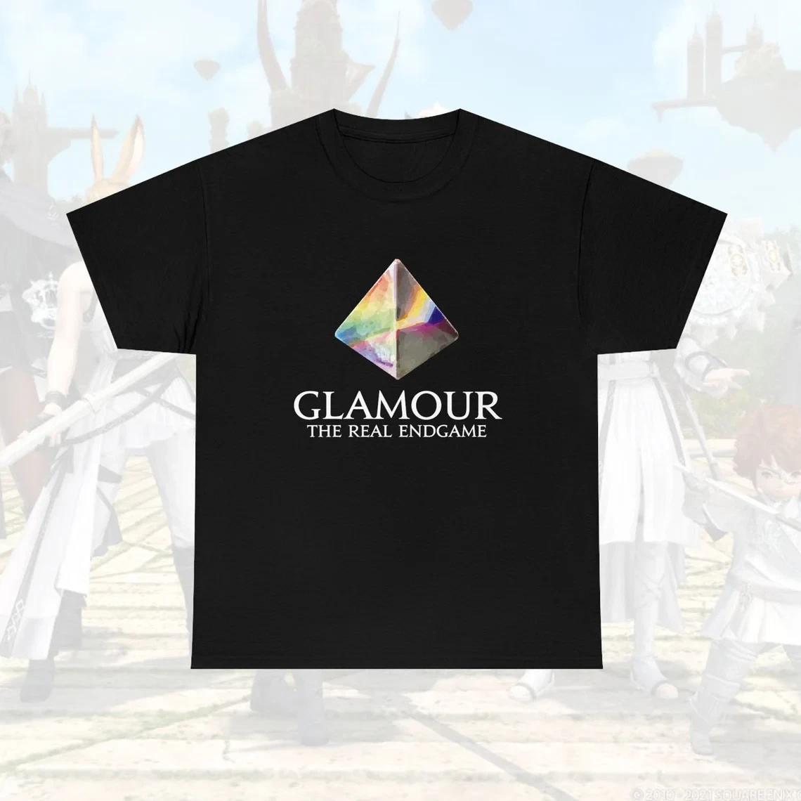 Glamour, the real endgame MMORPG FFXIV Online T Shirt M
