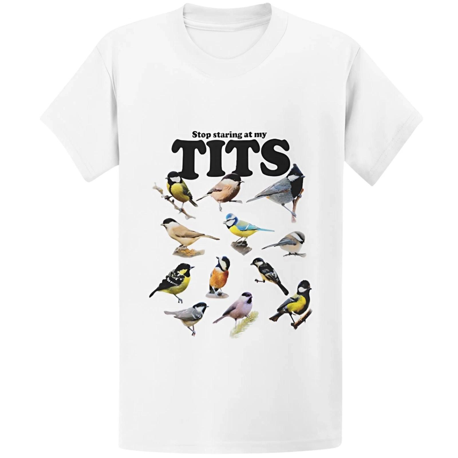 Gildan 5000 Tit Birds Vintage T-Shirt Funny Birdwatching Tee XXXXL