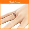 Impresionante Anillo de Morganita y Diamantes en Oro Rosa Retro Perfecto Para Ocasiones Especiales