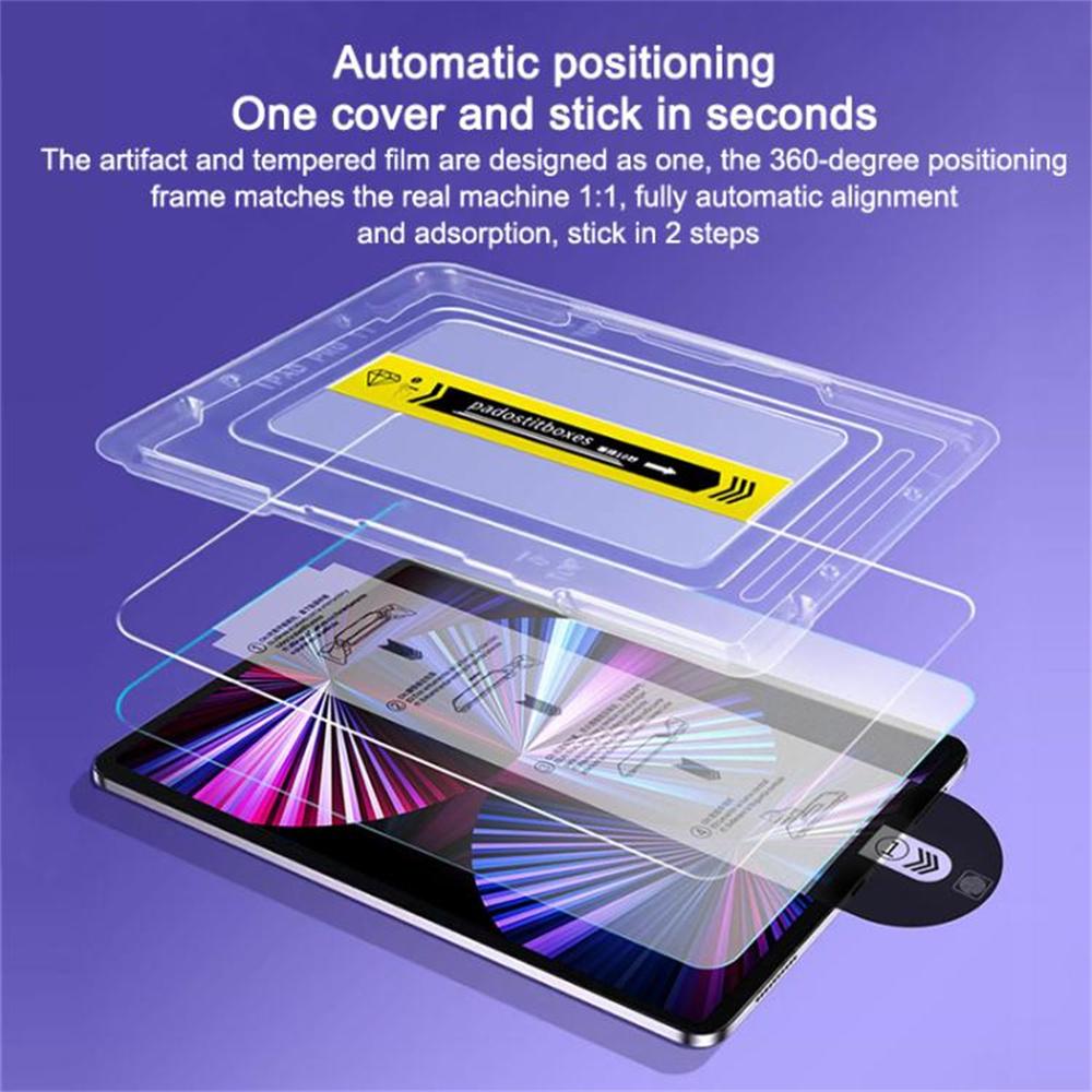 For iPad Pro 13 (2024) Screen Protector Tempered Glass HD Film with Automatic Dust Removal Tool