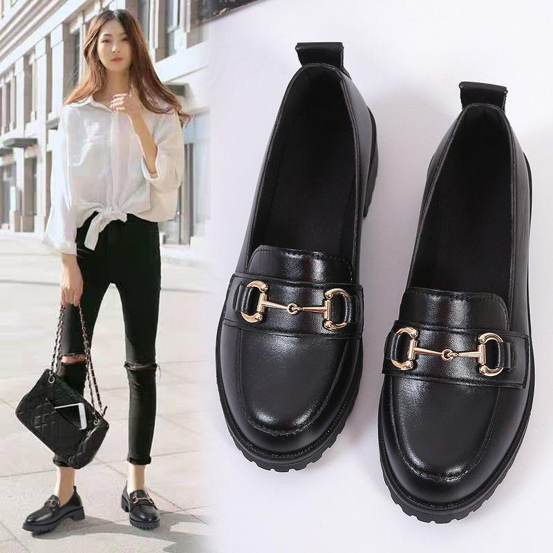

Fashion Size 35-40 Women Pumps Real Leather Fashion Spring High Platform Thick Heel Shoes Woman Retro Office Lady Footwear 40