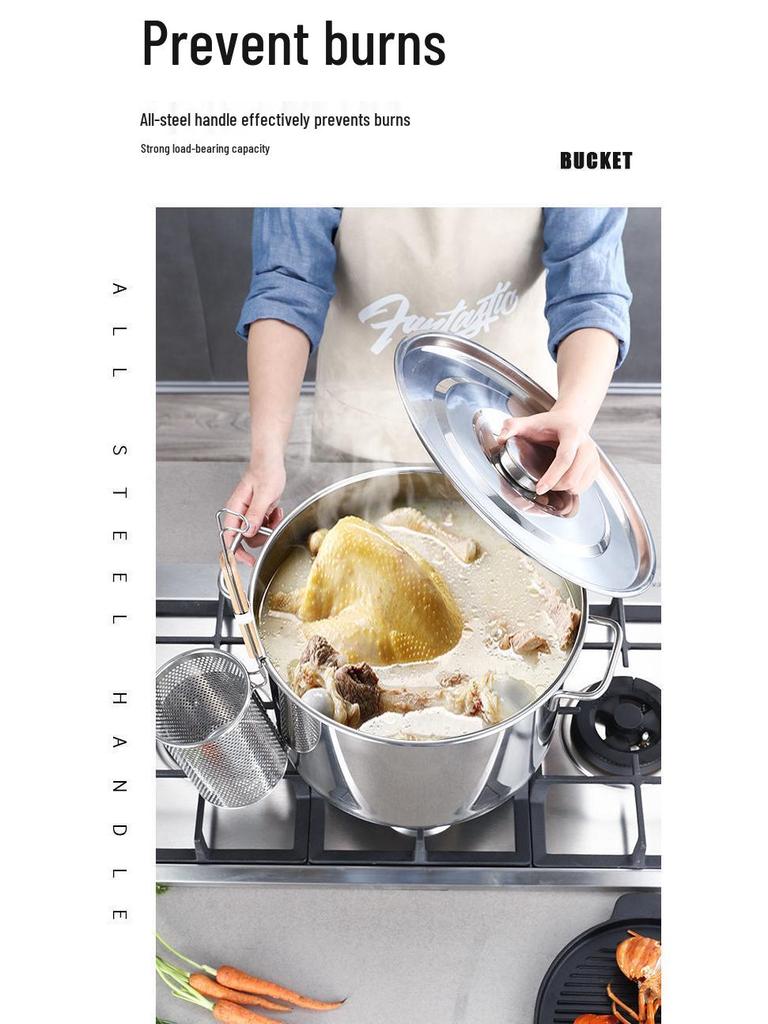 Nerezový indukční hrnec na polévku s kompozitním dnem