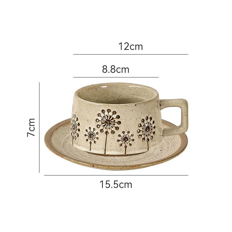 Japanese Retro Ceramic Mug Set Hand-painted Pattern Coffee Office Beverage Cup Milk Household Tea Cups Water