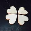 100Pcs Wooden Love Heart Shape Embellishment Plaques Wedding Craft 20/30/40mm