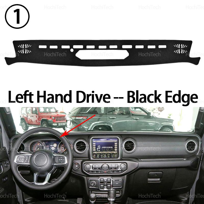 Auto-Armaturenbrett-Abdeckmatte für Jeep Gladiator JT 2020-2024 Sonnenschutz-Pad Instrumententafel-Teppiche Anti-UV-Auto-Zubehör LHD RHD