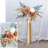 Wedding Aisle Pew Flowers Artificial Elegant Rose Flowers Chair Decorations for Special Events