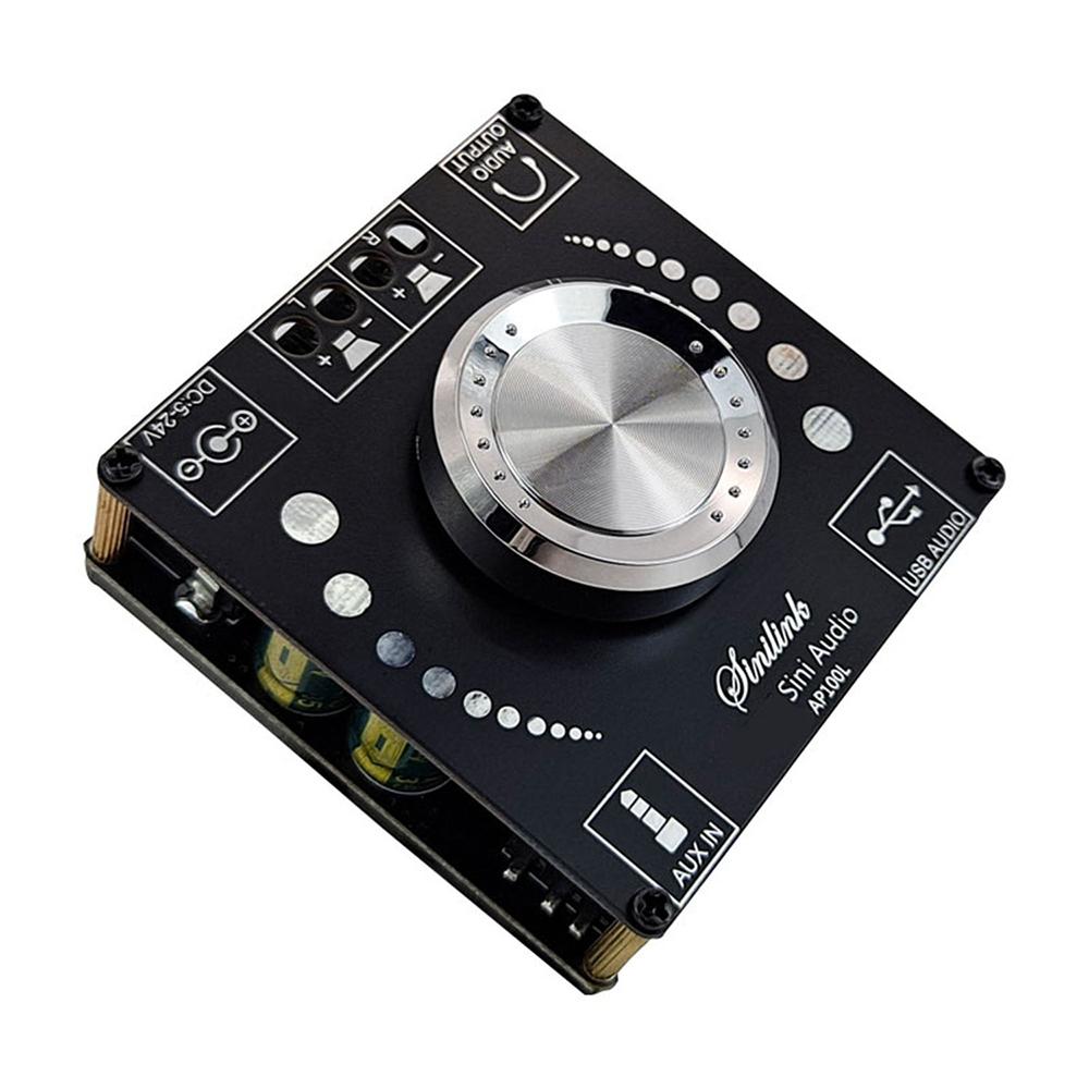 XY-AP100L / XY-AP100H 100WX2 Bluetooth 5.0 Stereo Amplifier Board AUX USB Sound Card Digital Power Amp Amplificador DC 12V 24V