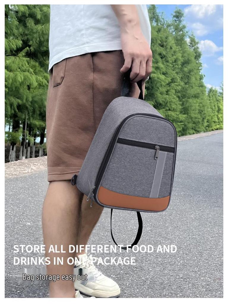 Large Capacity Insulated Oxford Cloth Lunch Bag for Cycling and Office