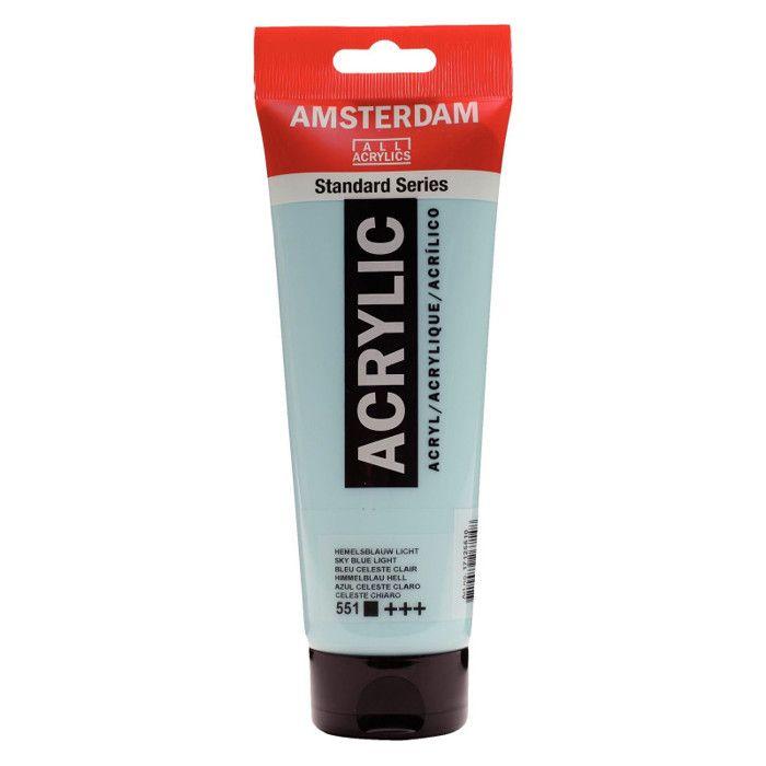 Acrylic Paint In Tube - Light Sky Blue - 551 - Amsterdam - 250ml