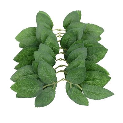 50pcs Silk Silk Rose Leaves Rose Accessory Flowers Wreaths Leaves Green Leaf Christmas Decorations