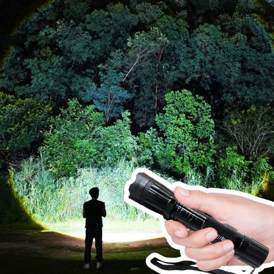 LED Mini Torch Emergency Survival Flashlight Super Bright 1500 High Lumens Waterproof Rechargeable Handheld Tactical Flashlight