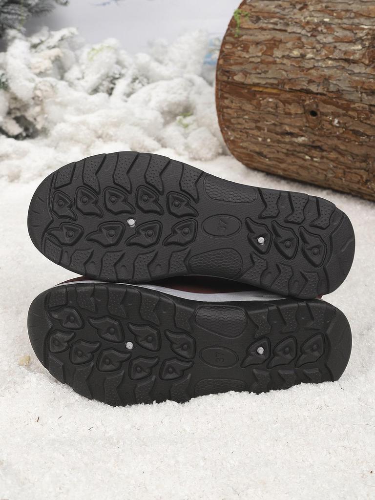 Women's Plus Size Side-Zip Waterproof Fleece-Lined Anti-Slip Cotton Boots