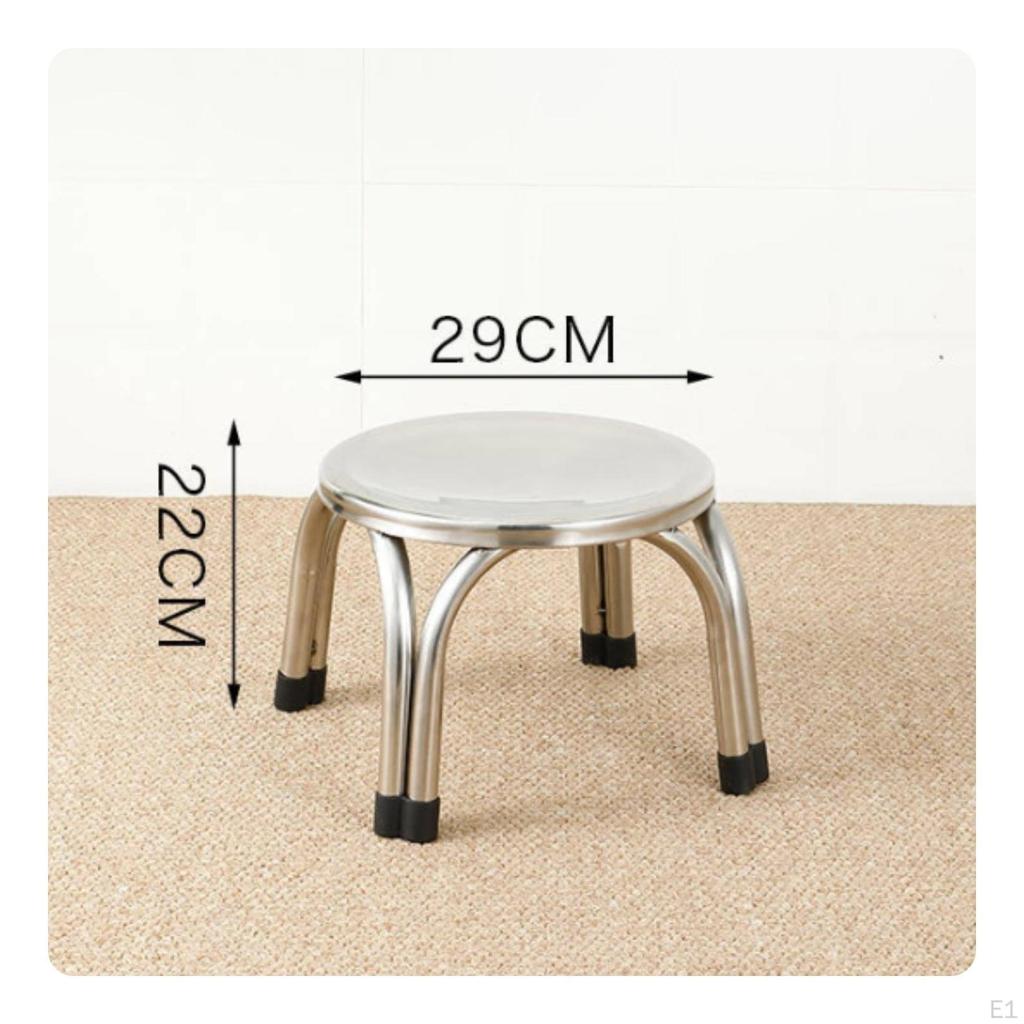Stainless Metal Stool Compact Stackable Minimalist Furniture for Kitchen, Dining Room, Market