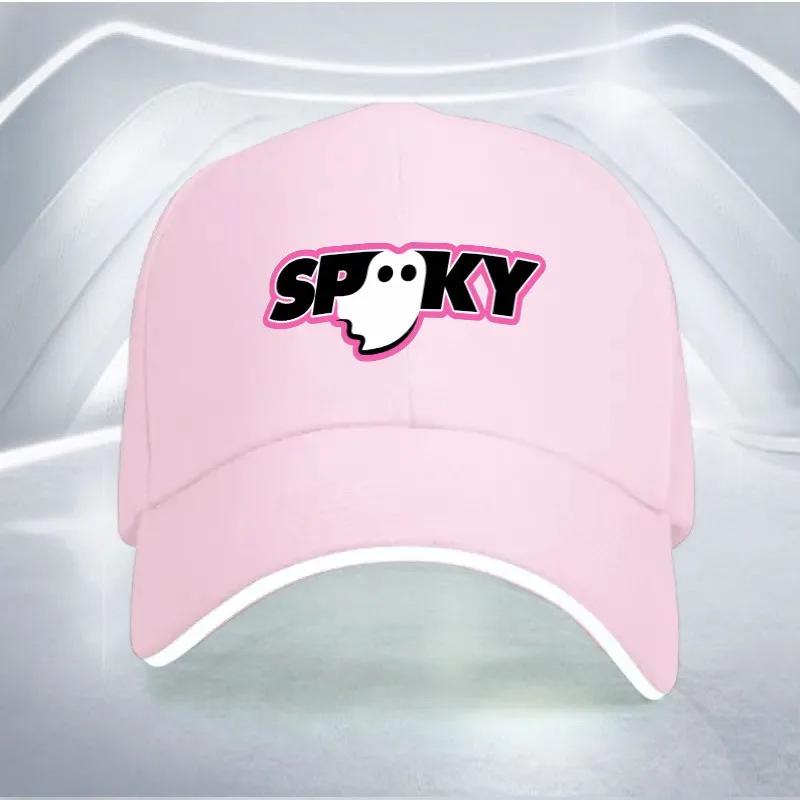 Spooky Ghost Print Baseball Cap Adjustable Polyester Casual Outdoor Cycling Cap One Size