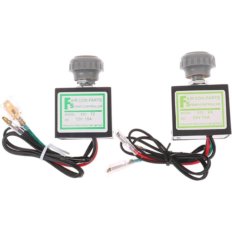 1PC 12V/24V Car Air Conditioner Electronic Thermostat Switch Temperature Control Auto Accessory Car Accessories(12V)