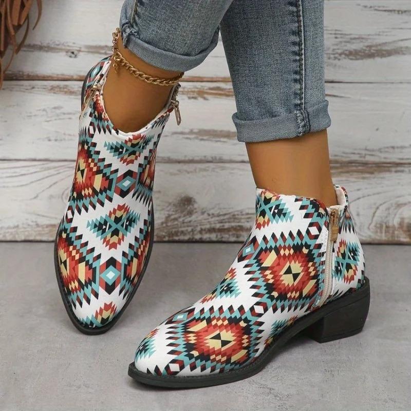 

New Cotton for Warmth Women Boots for Fall Cotton for Warmth Women Boots for Large Size Pointed Toes with Thick Heels 37