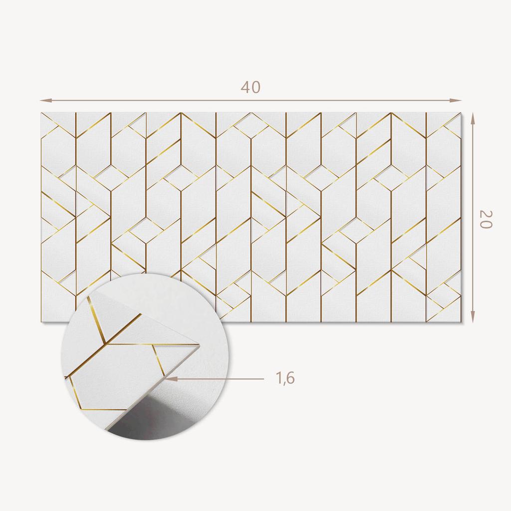 Okładzina Winylowa Samoprzylepna Z Nadrukiem Geometryczny Wzór Linii 10X40X20 Cm