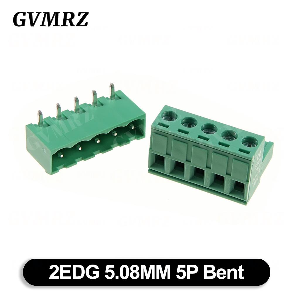 5Set/lot KF2EDGK Terminal Block Male Female 5.08 mm Plug-in Seal PCB Connector 2EDG PCB 2P 3P 4P 5P 6P 7P 8P 9P 10P 12P